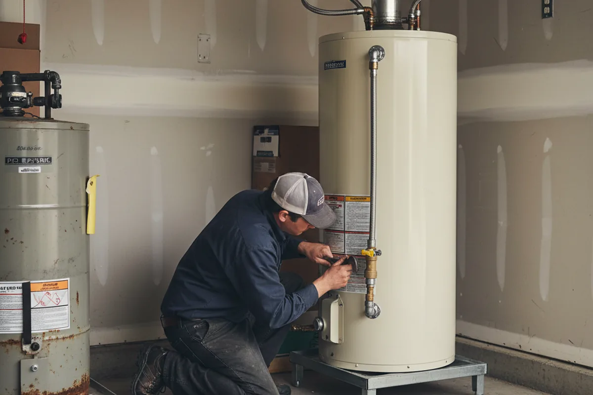 Water heater and shutoff valve replacement in Sunnyside
